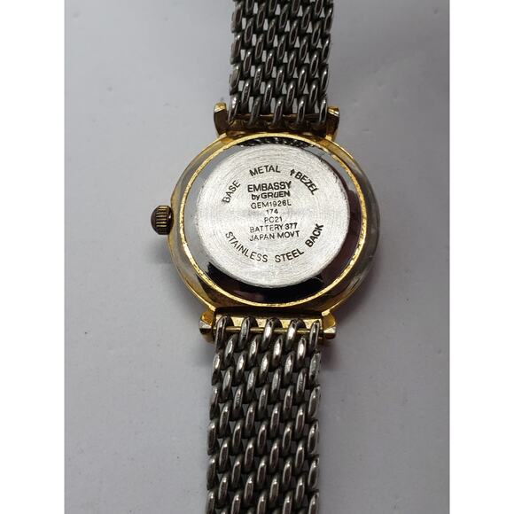 Embassy by Gruen women\'s dress watch. Jeweled bevel. GEM1926, 174, PC21 main image 7